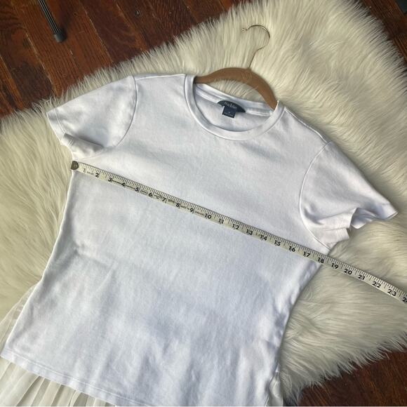 SABIE Coquette white tee top Hi-Lo - Picture 5 of 6